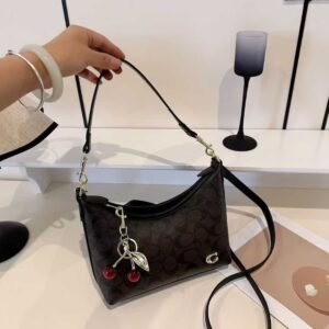 Coach Zip Top with Free Cherry Bag Charm  (Higher Grade Bag with Box, Dust Bag & Document)